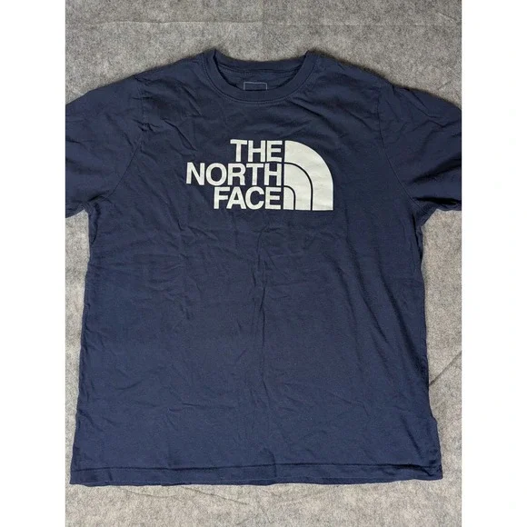 The North Face Womens Navy Blue Graphic Logo Short Sleeve T-Shirt XL NF0A812E - Picture 4 of 8